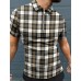 Checkered casual zipper polo shirt HF2903-04-01 Checkered casual zipper polo shirt HF2903-04-01