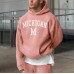 Letter pattern casual loose plush hoodie HF3007-03-02 Letter pattern casual loose plush hoodie HF3007-03-02