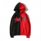 Trendy double color matching loose hoodie for men HF0115-04-04