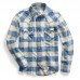 Men's Classic Slim Fit Checked Twill Western Shirt HF0204-04-01 Men's Classic Slim Fit Checked Twill Western Shirt HF0204-04-01