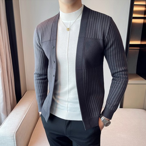 Exquisite simple vertical striped jacket HF2106-03-03 Exquisite simple vertical striped jacket HF2106-03-03