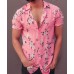 Pink floral men's shirt HF2202-01-02 Pink floral men's shirt HF2202-01-02