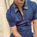 Lapel zipper slim fit top HF2213-03-04 Lapel zipper slim fit top HF2213-03-04