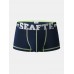Mens Contrast Piping Cotton Breathable Letter Embroidery Waistband Boxers Underwear With Pouch Mens Contrast Piping Cotton Breathable Letter Embroidery Waistband Boxers Underwear With Pouch