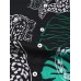 Mens Tiger Graphic Leaves Short Sleeve Lapel Shirts Mens Tiger Graphic Leaves Short Sleeve Lapel Shirts