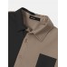 Mens Two Tone Patchwork Button Up Short Sleeve Shirts Mens Two Tone Patchwork Button Up Short Sleeve Shirts
