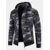 Mens Cotton Camo Printed Plush Lined Zipper Slant Pockets Jackets Mens Cotton Camo Printed Plush Lined Zipper Slant Pockets Jackets