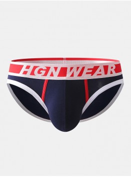 Mens Contrast Colors Underwear U Convex Pouch Breathable Briefs