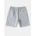 Men Solid Color Drawstring Soft Stick Elastic Waist Knee Length Casual Pants Men Solid Color Drawstring Soft Stick Elastic Waist Knee Length Casual Pants