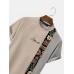 Mens Letter Geometric Print Patchwork Mock Neck Short Sleeve T Shirts Mens Letter Geometric Print Patchwork Mock Neck Short Sleeve T Shirts