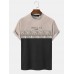 Mens Letter Geometric Pattern Patchwork Texture Short Sleeve T Shirts Mens Letter Geometric Pattern Patchwork Texture Short Sleeve T Shirts