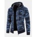 Mens Cotton Camo Printed Plush Lined Zipper Slant Pockets Jackets Mens Cotton Camo Printed Plush Lined Zipper Slant Pockets Jackets