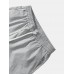 Men Solid Color Drawstring Soft Stick Elastic Waist Knee Length Casual Pants Men Solid Color Drawstring Soft Stick Elastic Waist Knee Length Casual Pants