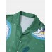 Mens Surfing Male Print Hem Cuff Short Sleeve Shirts Mens Surfing Male Print Hem Cuff Short Sleeve Shirts