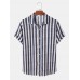 Mens Tie Dye Striped Print Button Up Short Sleeve Shirts Mens Tie Dye Striped Print Button Up Short Sleeve Shirts