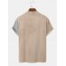 Mens Letter Geometric Print Patchwork Mock Neck Short Sleeve T Shirts Mens Letter Geometric Print Patchwork Mock Neck Short Sleeve T Shirts
