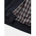 Men Patchwork Contrast Color Block Stand Collar Jackets Men Patchwork Contrast Color Block Stand Collar Jackets