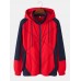 Mens Patchwork Contrast Color Zipper Casual Sports Hooded Jacket Mens Patchwork Contrast Color Zipper Casual Sports Hooded Jacket