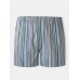 Mens 100 Cotton Colorful Striped Print Loose Fit Elastic Waist Breathable Home Boxers Mens 100 Cotton Colorful Striped Print Loose Fit Elastic Waist Breathable Home Boxers