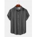 Mens Vertical Stripe Button Up Preppy Short Sleeve Shirts Mens Vertical Stripe Button Up Preppy Short Sleeve Shirts