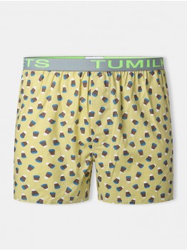 Mens 100  Cotton Allover Pringing Breathable Loose Home Lightweight Boxers