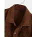 Men Corduroy Vintage Solid Color Button Collar Pockets Casual Jackets Men Corduroy Vintage Solid Color Button Collar Pockets Casual Jackets