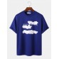 Mens Letter Graphic Crew Neck Casual Short Sleeve T Shirts