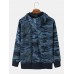 Mens Cotton Camo Printed Plush Lined Zipper Slant Pockets Jackets Mens Cotton Camo Printed Plush Lined Zipper Slant Pockets Jackets