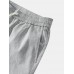 Men Solid Color Drawstring Soft Stick Elastic Waist Knee Length Casual Pants Men Solid Color Drawstring Soft Stick Elastic Waist Knee Length Casual Pants