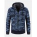 Mens Cotton Camo Printed Plush Lined Zipper Slant Pockets Jackets Mens Cotton Camo Printed Plush Lined Zipper Slant Pockets Jackets