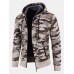 Mens Cotton Camo Printed Plush Lined Zipper Slant Pockets Jackets Mens Cotton Camo Printed Plush Lined Zipper Slant Pockets Jackets